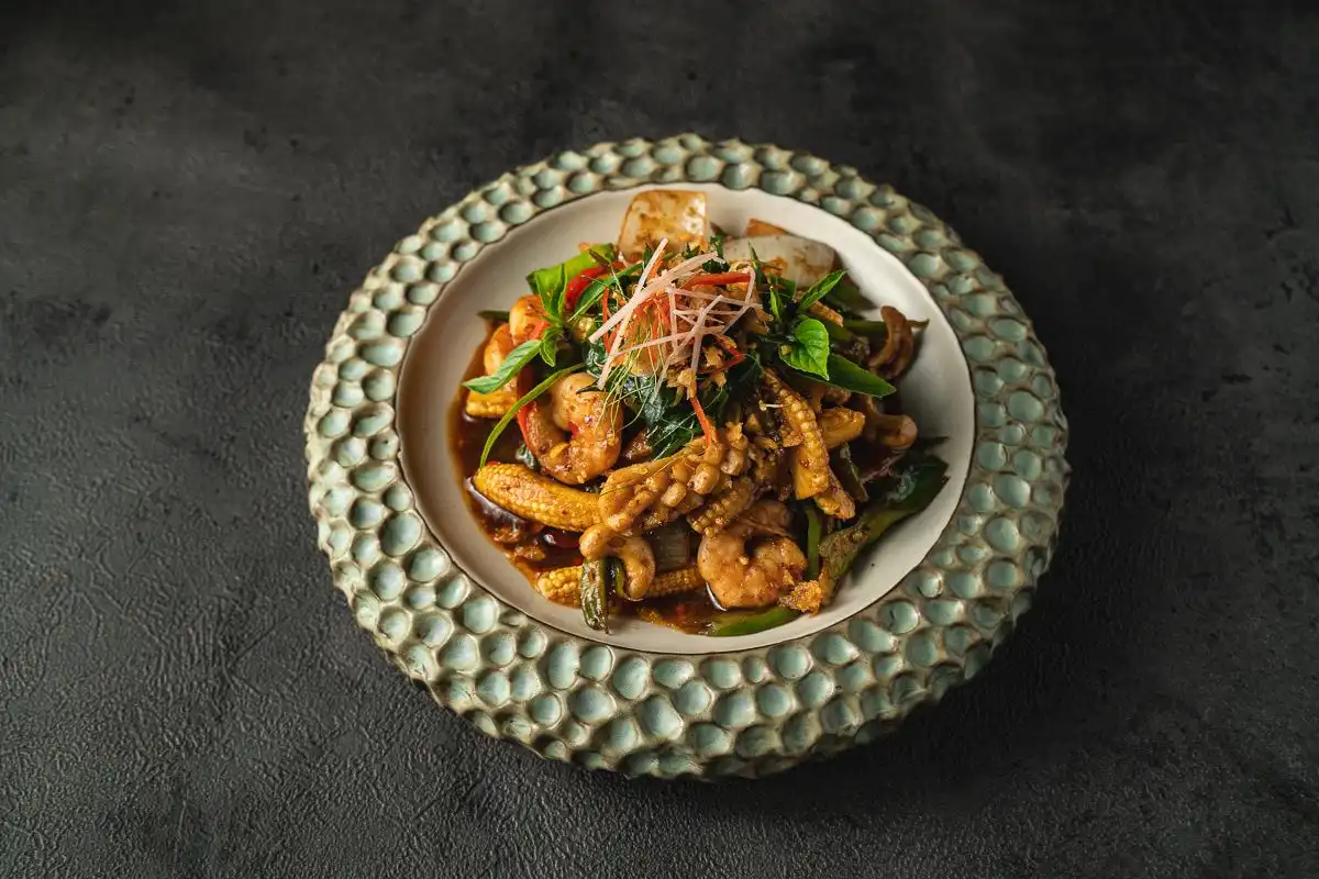 Mama San's Stir Fried Squid & Prawn